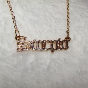 B2G1F "Scorpio" Zodiac birth gold tone necklac